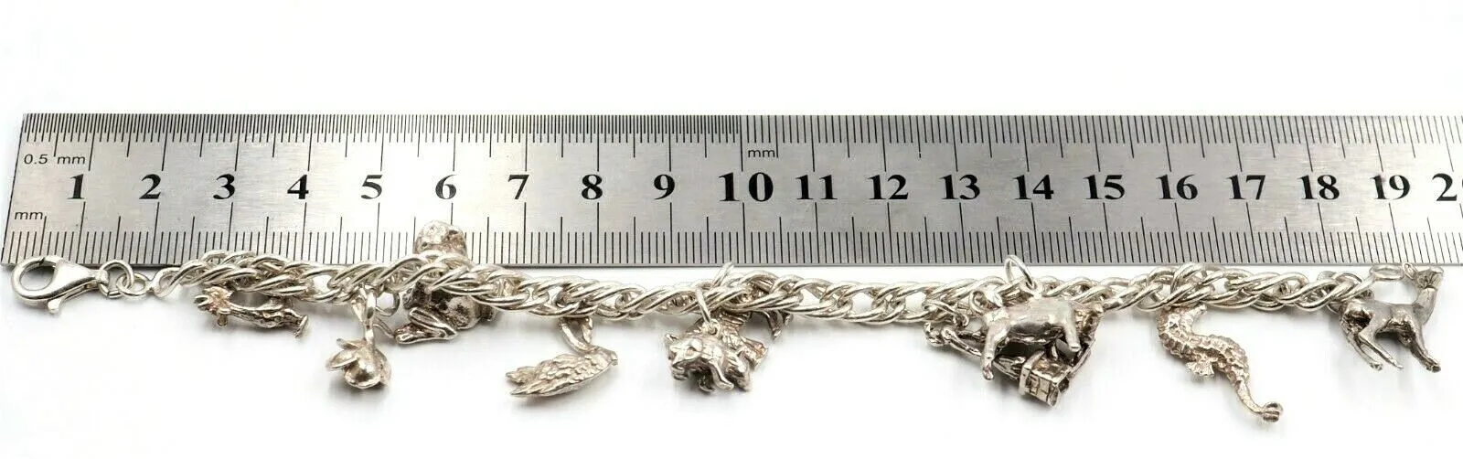 925 Sterling Silver Charm Bracelet Traditional Style Animal Themed Jewellery