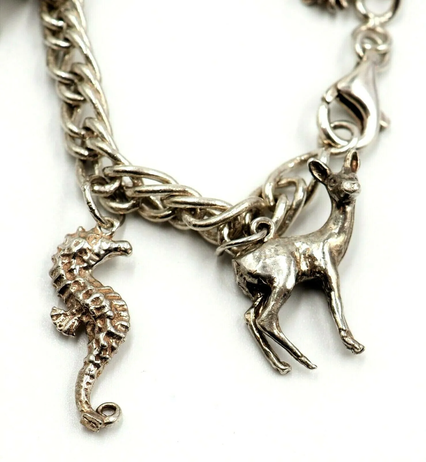 925 Sterling Silver Charm Bracelet Traditional Style Animal Themed Jewellery