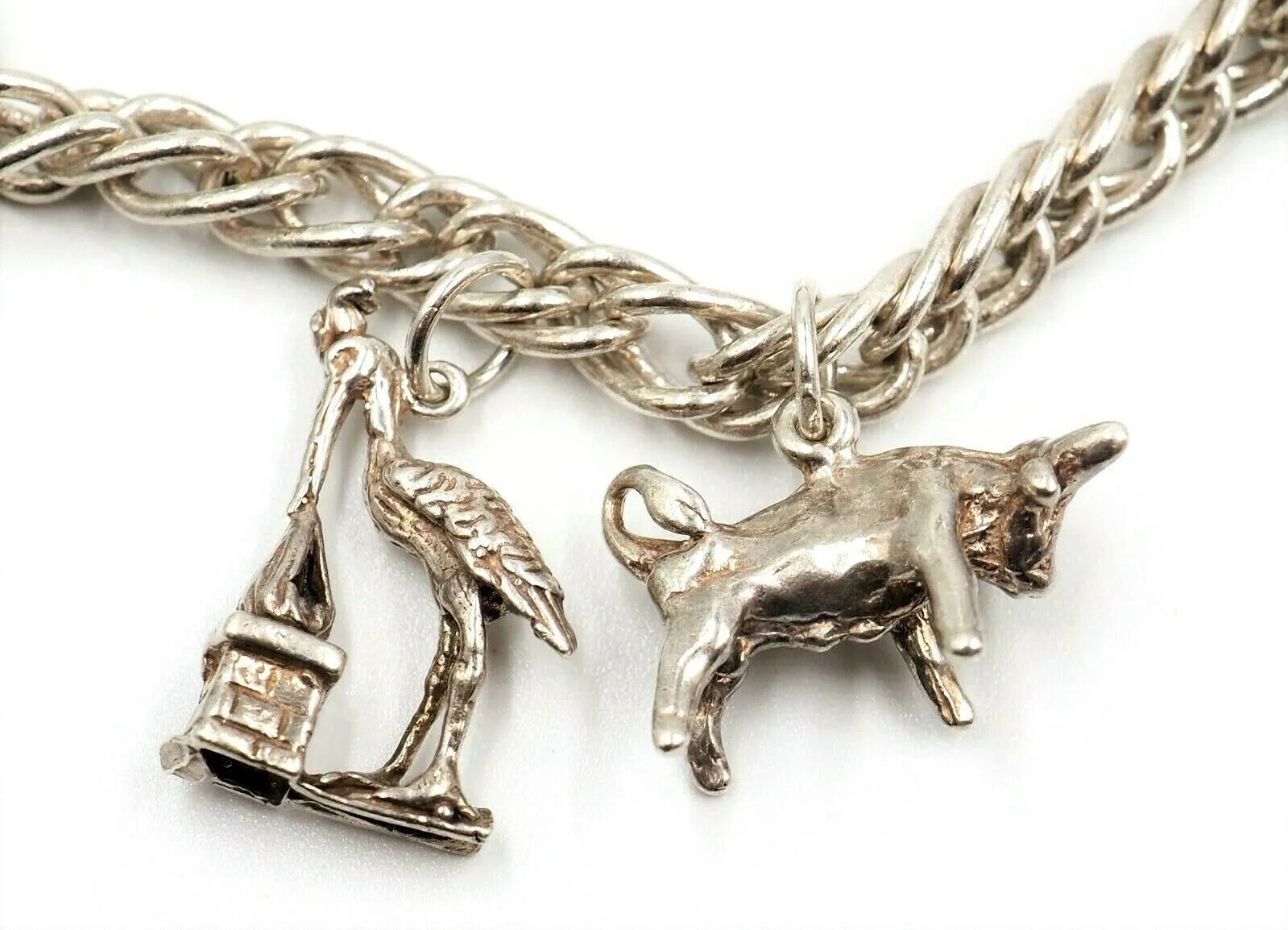 925 Sterling Silver Charm Bracelet Traditional Style Animal Themed Jewellery