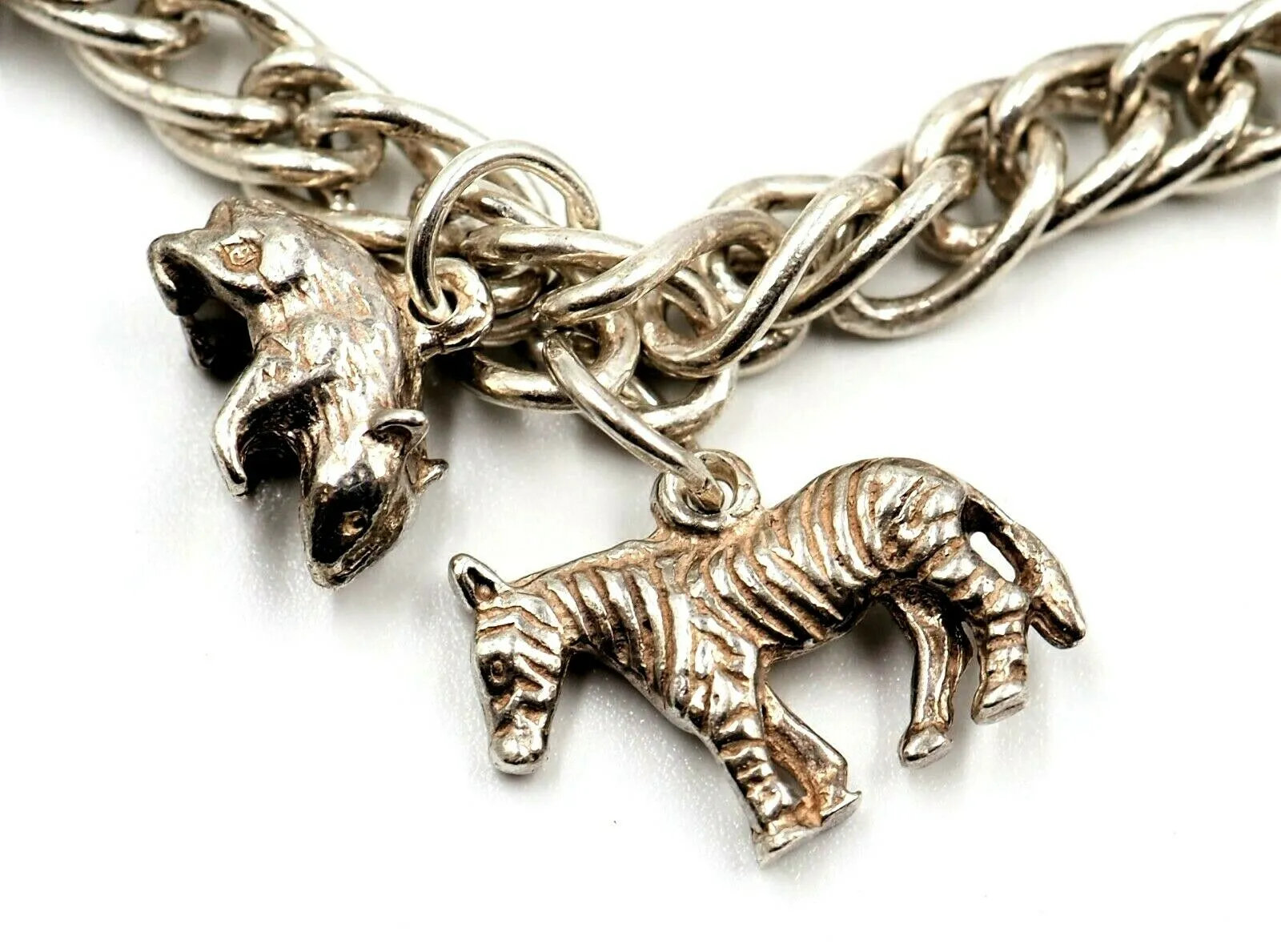 925 Sterling Silver Charm Bracelet Traditional Style Animal Themed Jewellery