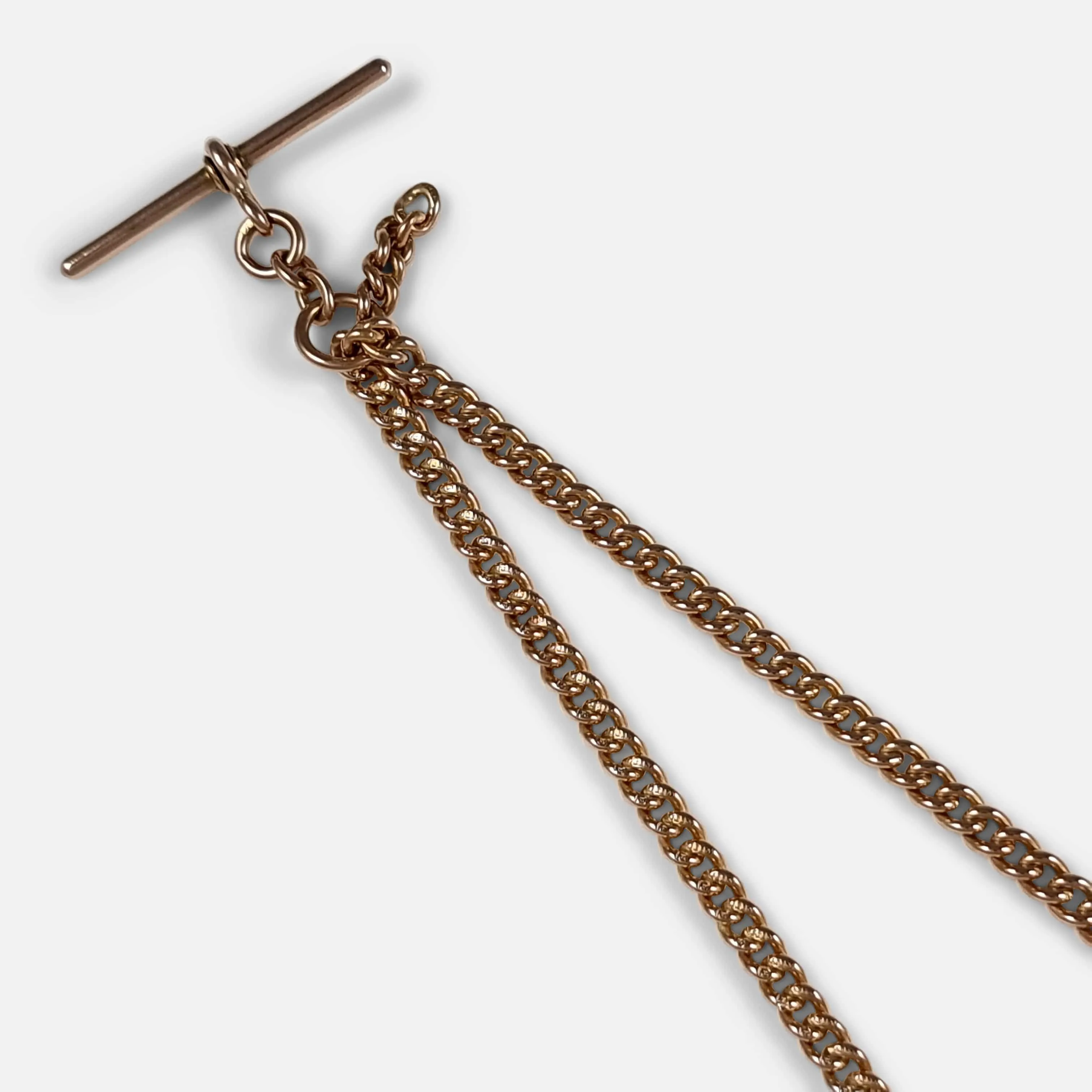 9ct Yellow Gold Albert Watch Chain, 22.0 grams