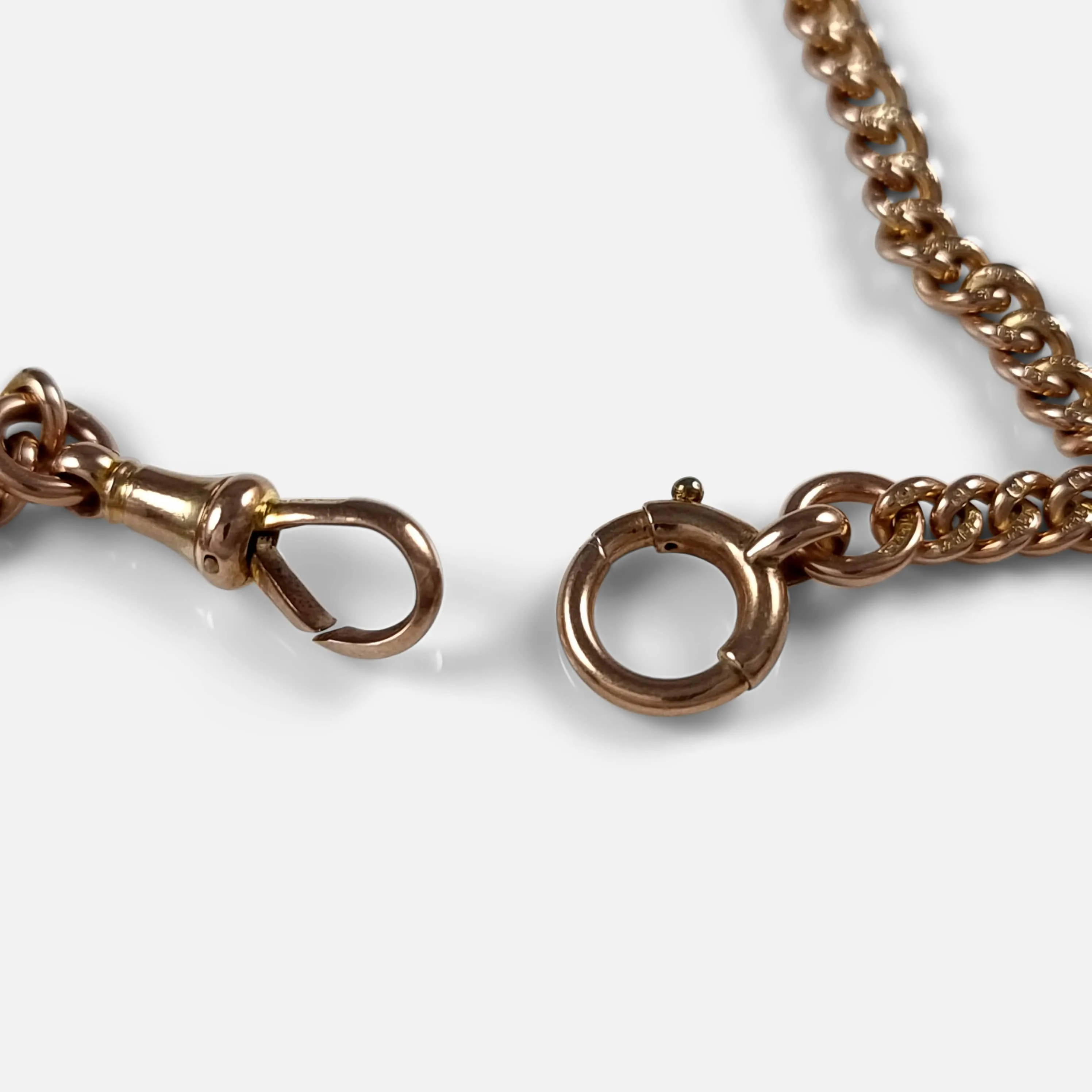 9ct Yellow Gold Albert Watch Chain, 22.0 grams