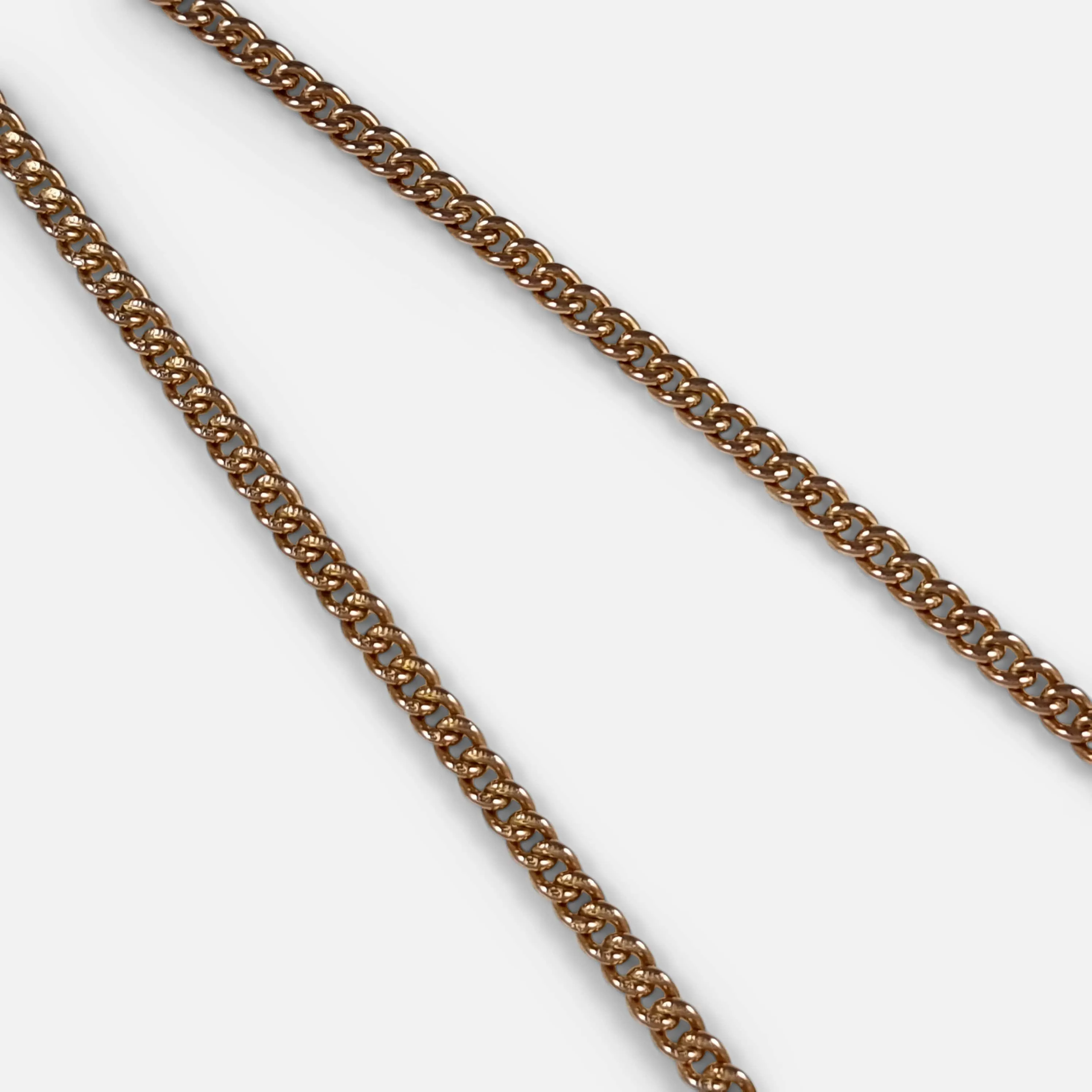 9ct Yellow Gold Albert Watch Chain, 22.0 grams