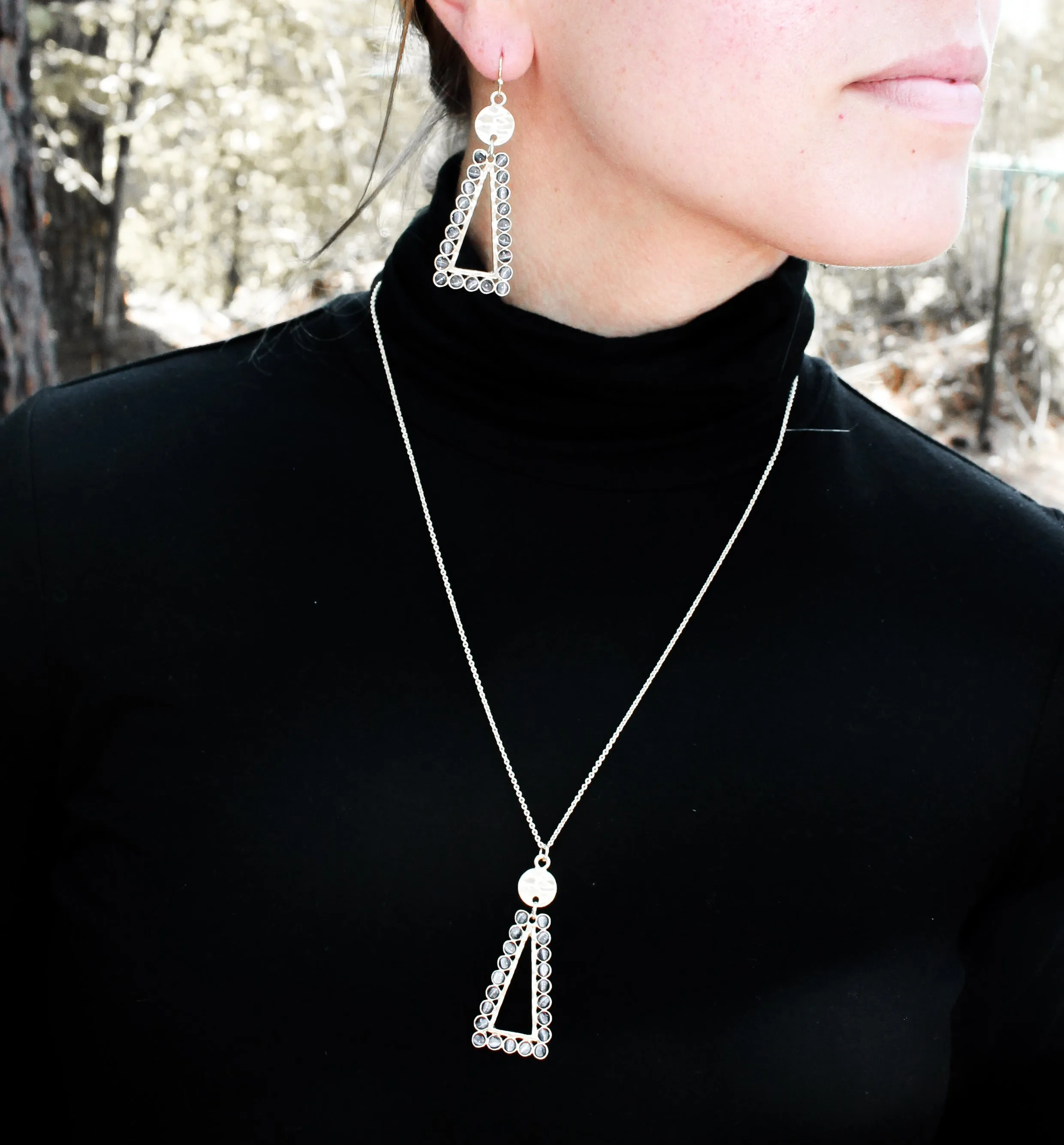 Dusk Triangle Earrings