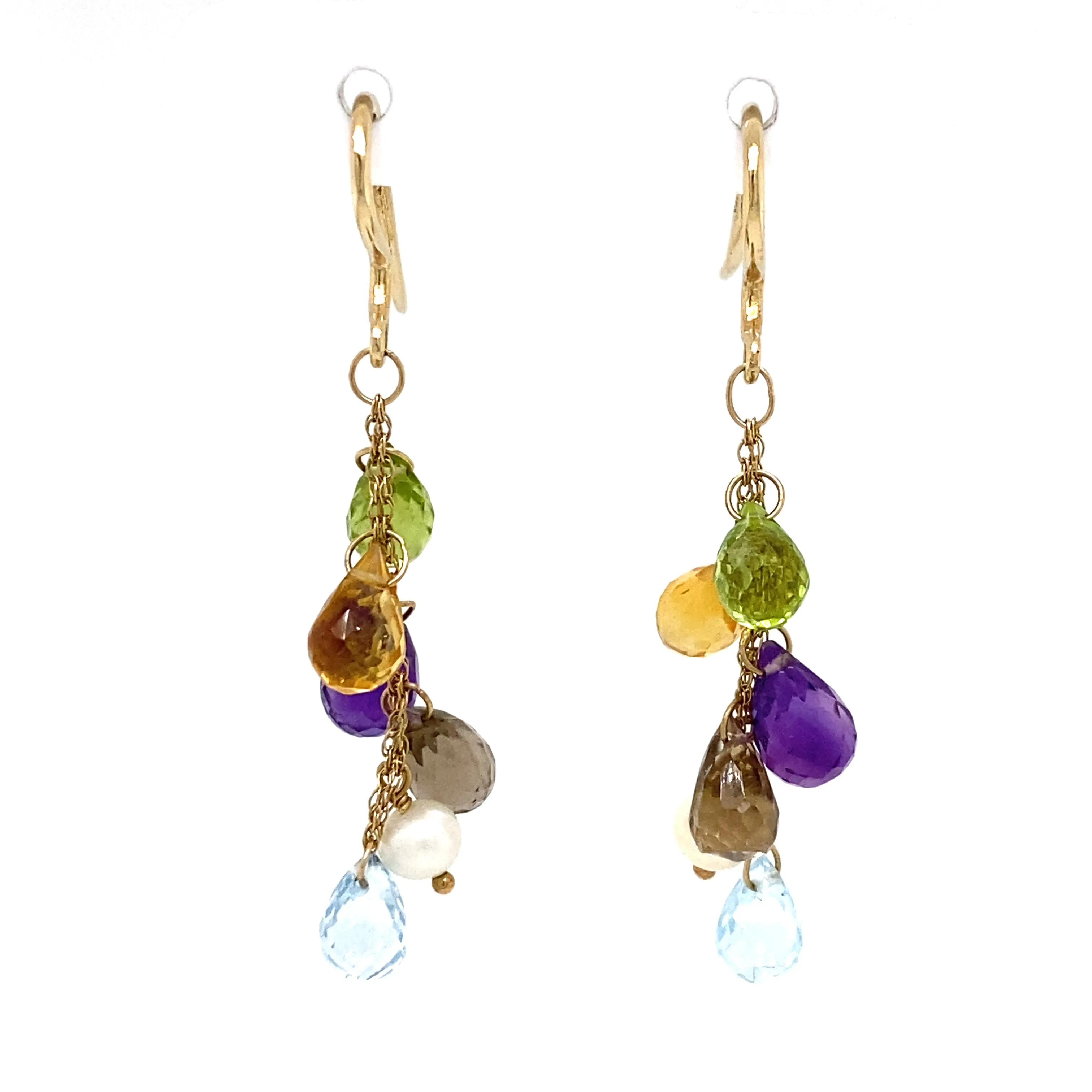 Estate Multi Gemstone Necklace & Earrings