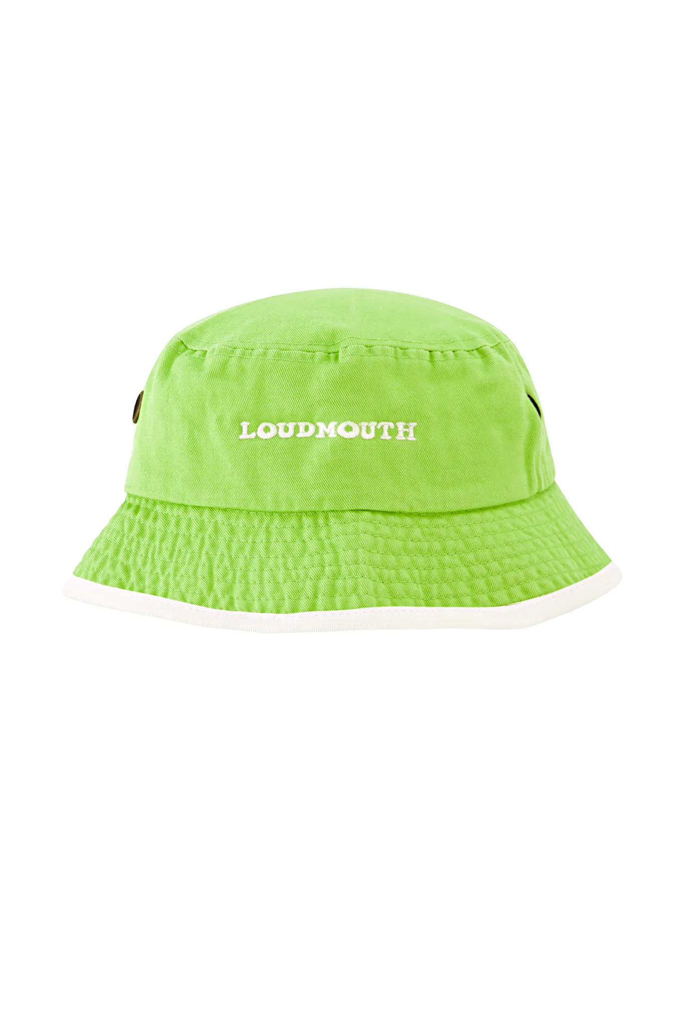 Logo Trimmed Bucket Hat - Lime Green