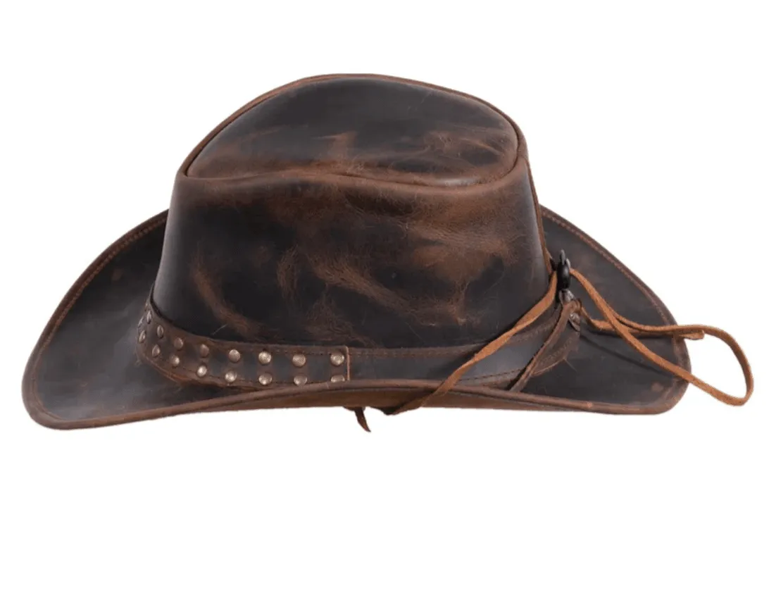 Outback Trading Company Hemlock Brown Leather Hat 13009-BRN
