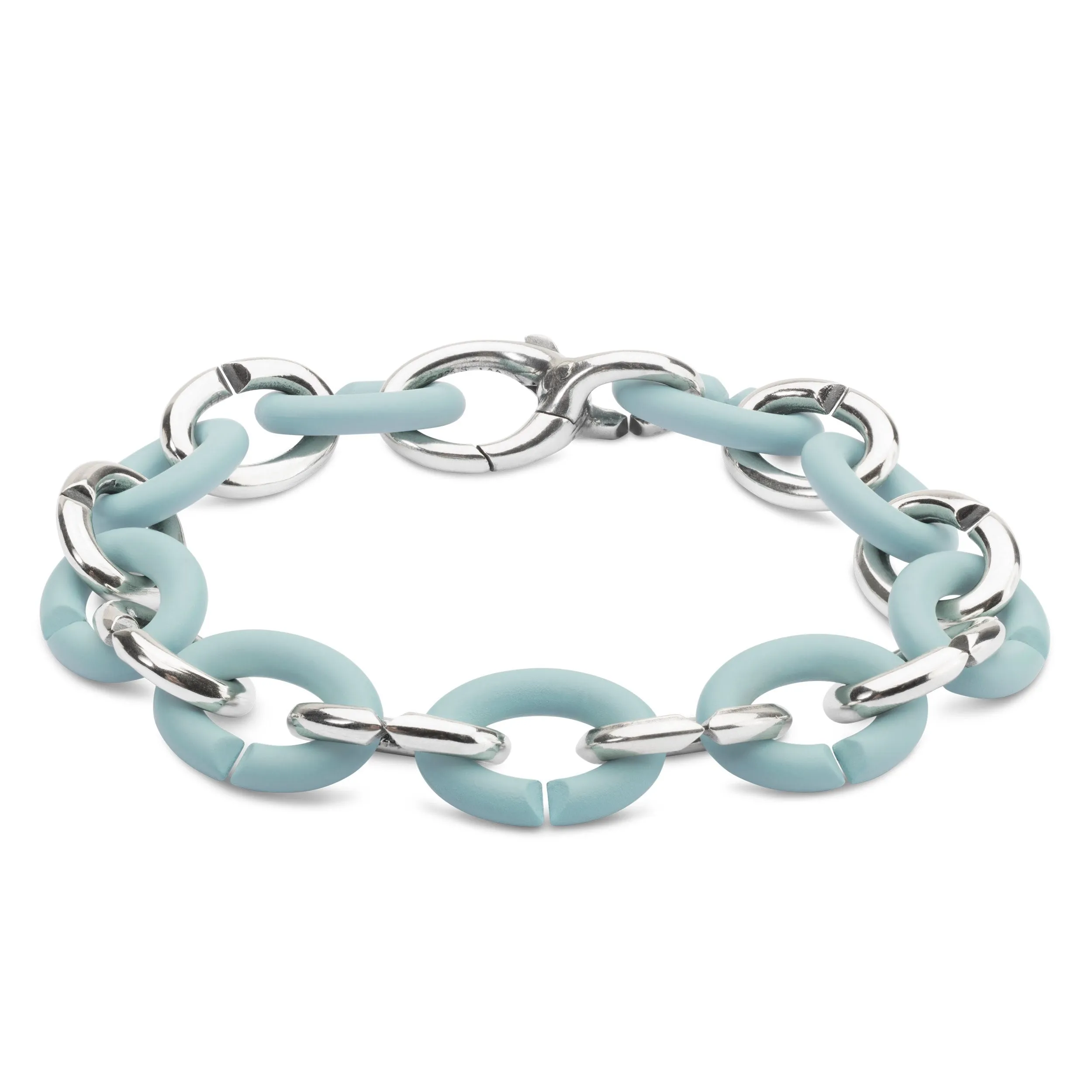 Sky Blue Half Silver Bracelet