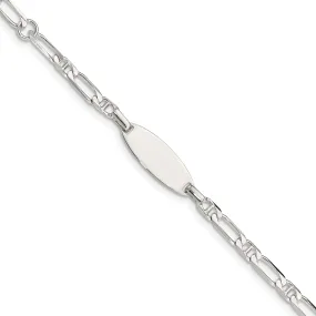 Sterling Silver Adjustable Children ID Bracelet.