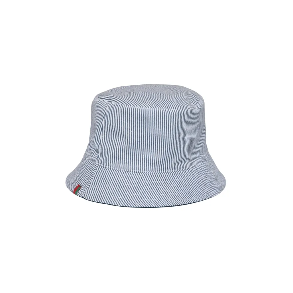 Viola Bucket Hat - Navy Stripe